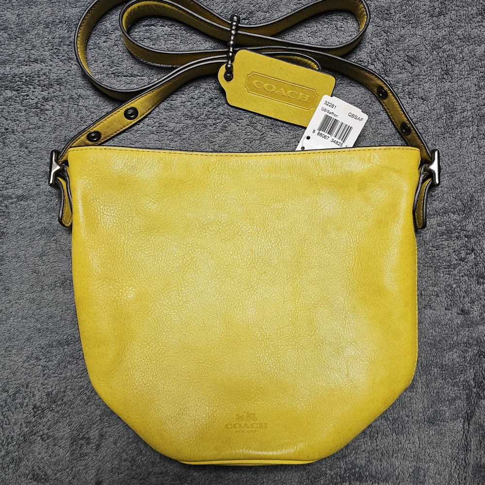 Coach Yellow Leather Crossbody Bag